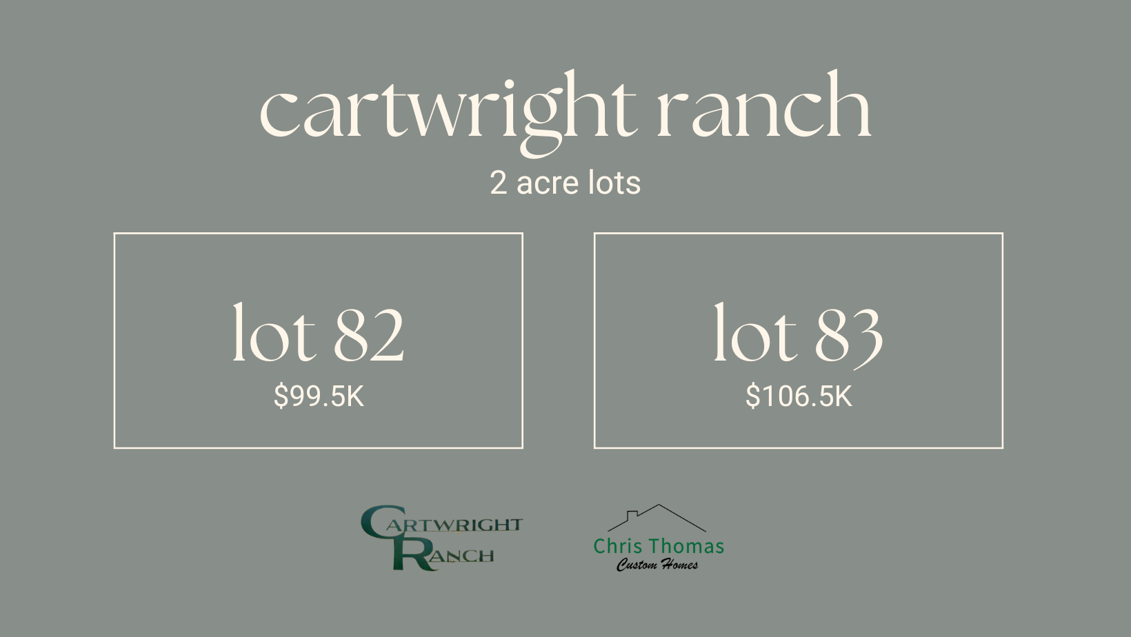 cartwright ranch available lots