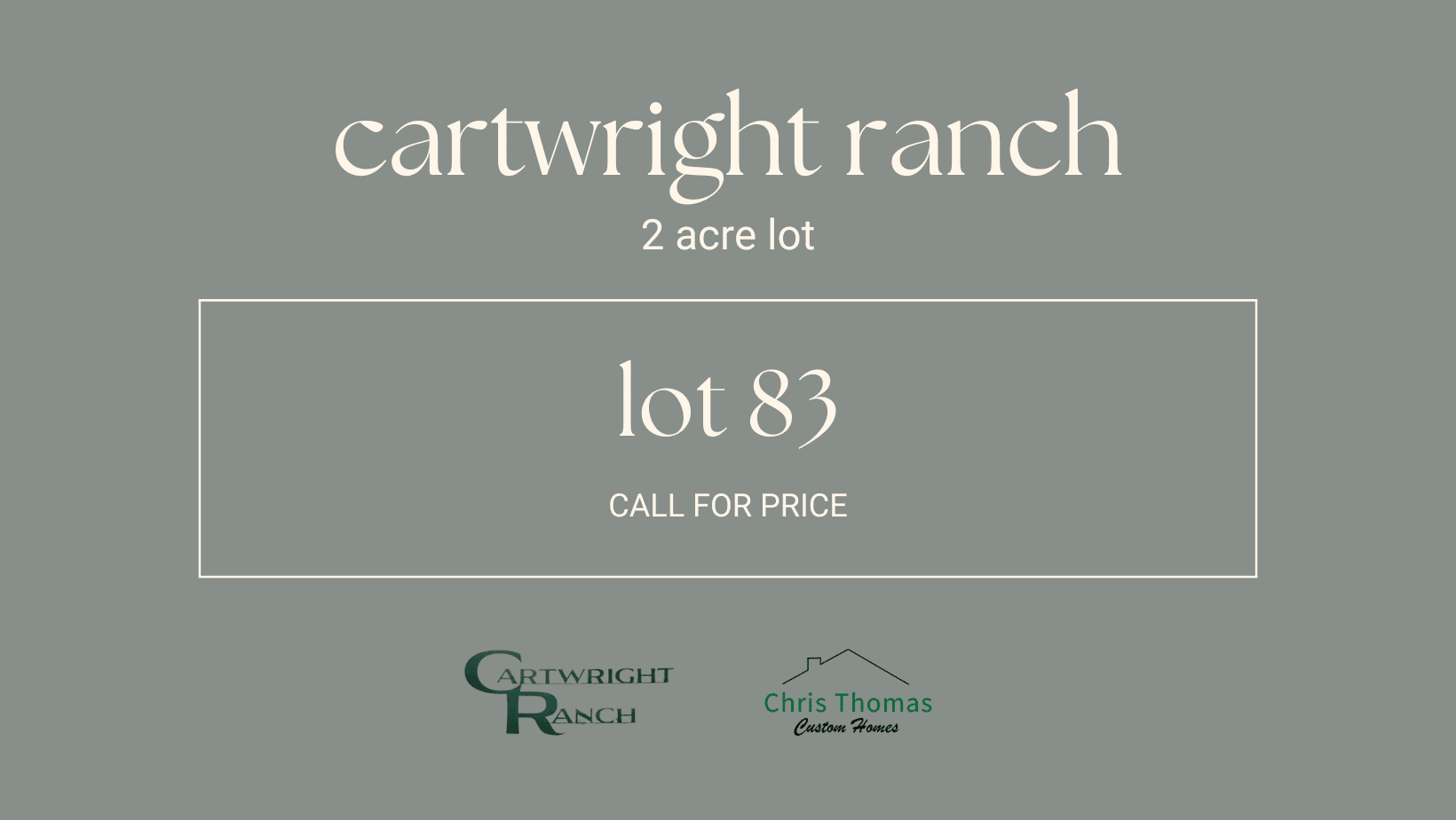 cartwright ranch available lot chris thomas custom homes